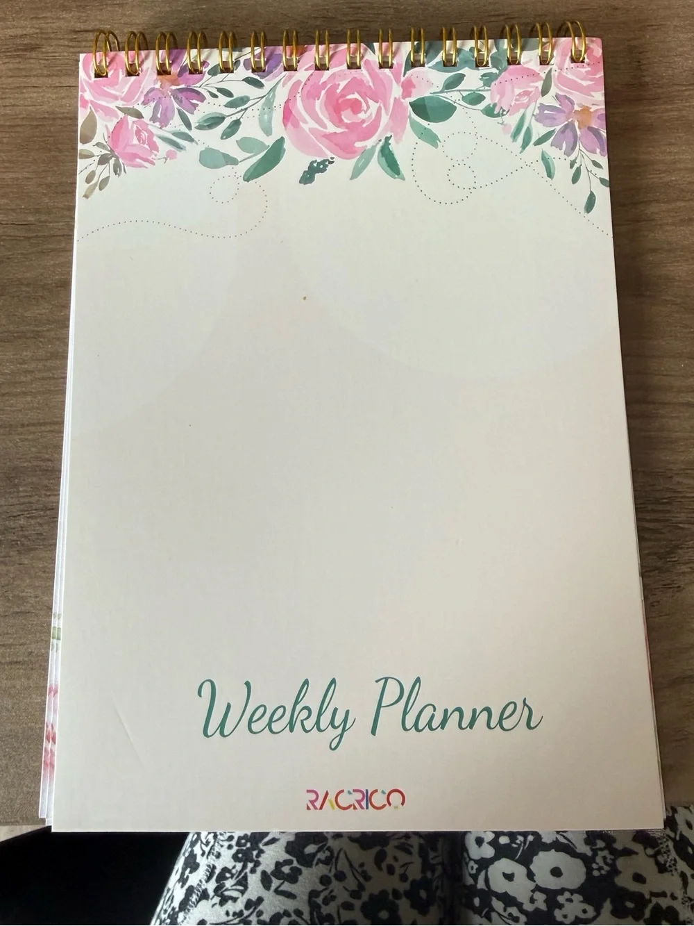 Floral Weekly Planner - Spiral Top